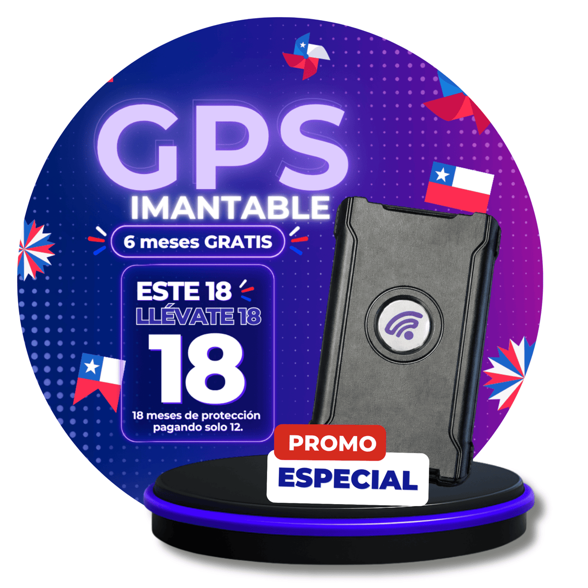 GPS Portátil con Imán WiseCity | 18 Meses al Precio de 12 - WiseCity Chile