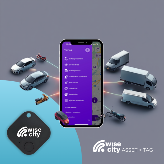 WiseCity GPS portátil con batería de larga duración + WiseTag GRATIS