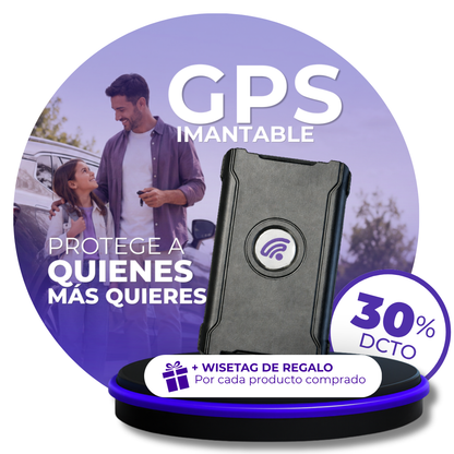 30% OFF  GPS Imantable Portátil + WiseTag Gratis | Plan Anual