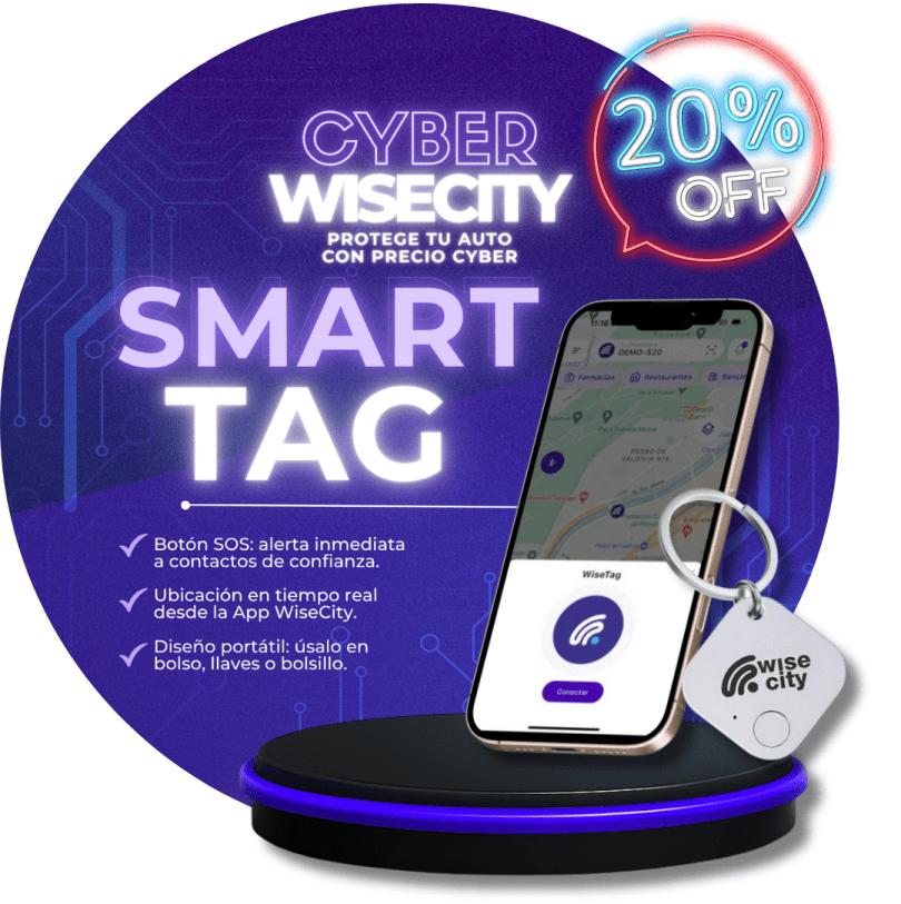 WiseTag Botón SOS Portátil | Plan Anual con 20% OFF Cyber. - WiseCity Chile