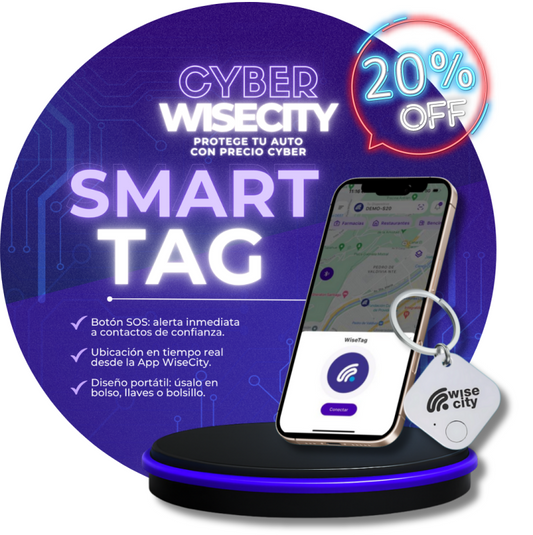 WiseTag Botón SOS Portátil | Plan Anual con 20% OFF Cyber.